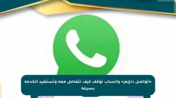 «تواصل دائم» واتساب توقف كيف تتعامل معه وتستعيد الخدمة بسرعة